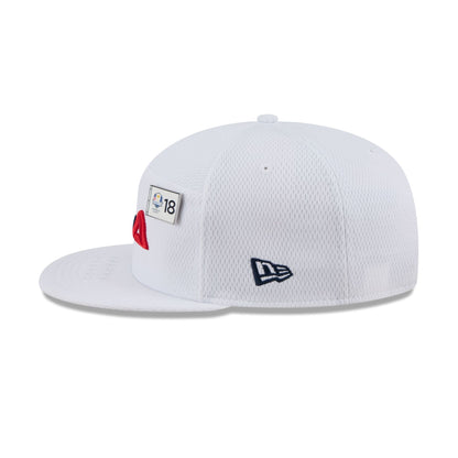 2025 Ryder Cup Team USA White Split Panel 9FIFTY Snapback Hat