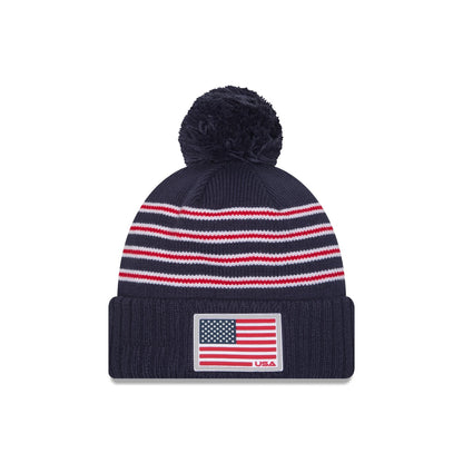 2025 Ryder Cup Team USA Flag Pom Knit Hat