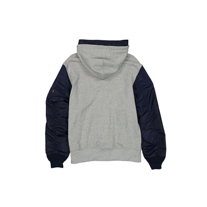 Alpha Industries x Atlanta Braves Gray MA-1 Full Zip Fleece Jacket