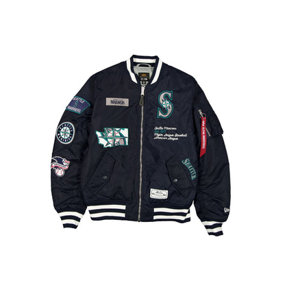 Alpha Industries x Seattle Mariners Navy MA-1 Bomber Jacket