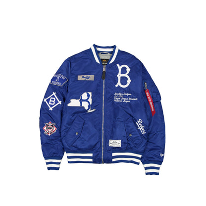 Alpha Industries x Brooklyn Dodgers Cooperstown Blue MA-1 Bomber Jacket