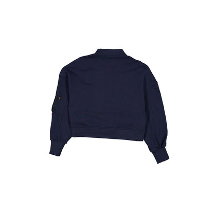 Alpha Industries x New York Yankees Navy Women's Full Zip Cropped Fleece Jacket