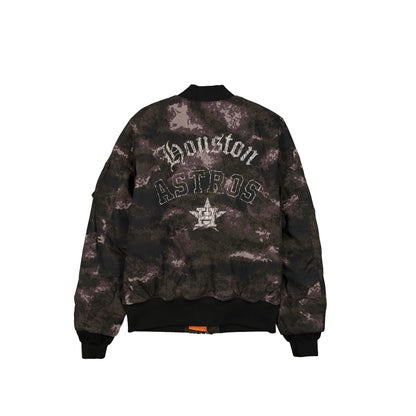 Alpha Industries x Houston Astros Black Camo MA-1 Bomber Jacket