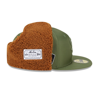 Alpha Industries x Chicago White Sox Olive Green Dog Ear 59FIFTY Fitted Hat