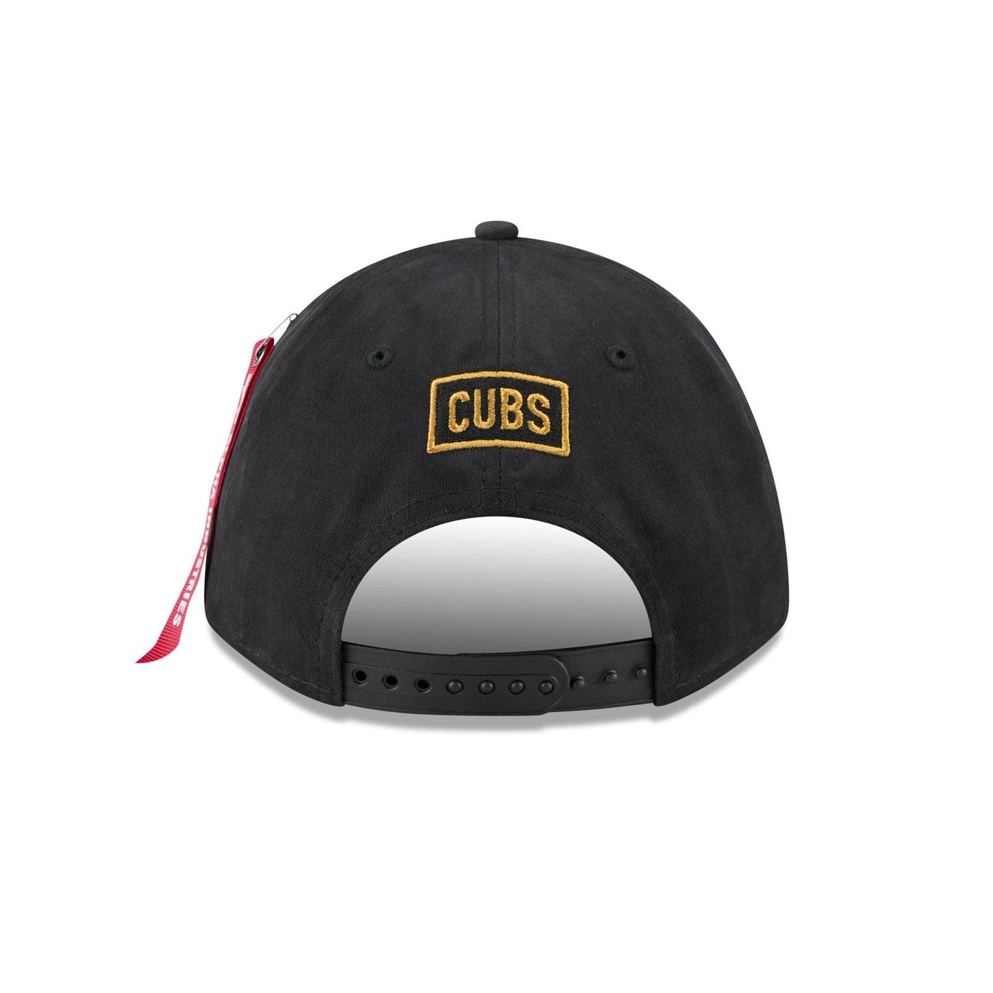Alpha Industries x Chicago Cubs Black 9FORTY M-Crown A-Frame Snapback Hat