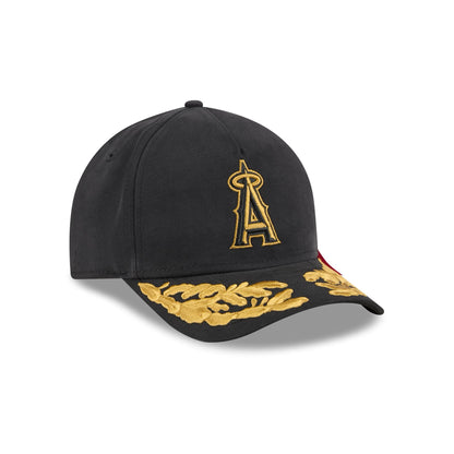 Alpha Industries x Los Angeles Angels Black 9FORTY M-Crown A-Frame Snapback Hat