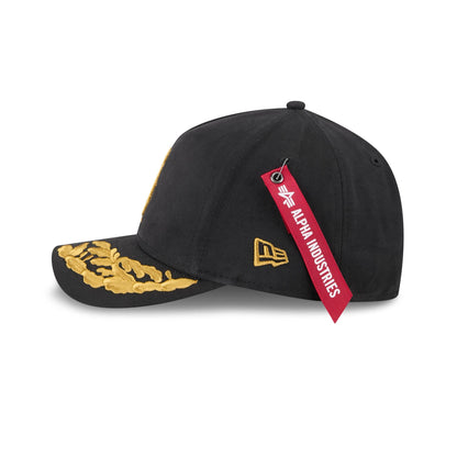 Alpha Industries x Los Angeles Angels Black 9FORTY M-Crown A-Frame Snapback Hat