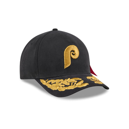 Alpha Industries x Philadelphia Phillies Black 9FORTY M-Crown A-Frame Snapback Hat