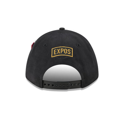 Alpha Industries x Montreal Expos Black 9FORTY M-Crown A-Frame Snapback Hat