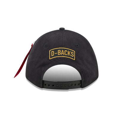 Alpha Industries x Arizona Diamondbacks Black 9FORTY M-Crown A-Frame Snapback Hat