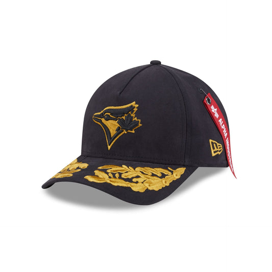 Alpha Industries x Toronto Blue Jays Black 9FORTY M-Crown A-Frame Snapback Hat