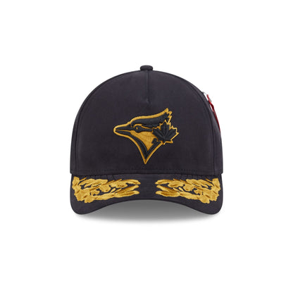 Alpha Industries x Toronto Blue Jays Black 9FORTY M-Crown A-Frame Snapback Hat
