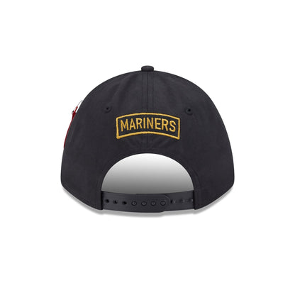 Alpha Industries x Seattle Mariners Black 9FORTY M-Crown A-Frame Snapback Hat