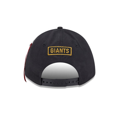 Alpha Industries x San Francisco Giants Black 9FORTY M-Crown A-Frame Snapback Hat