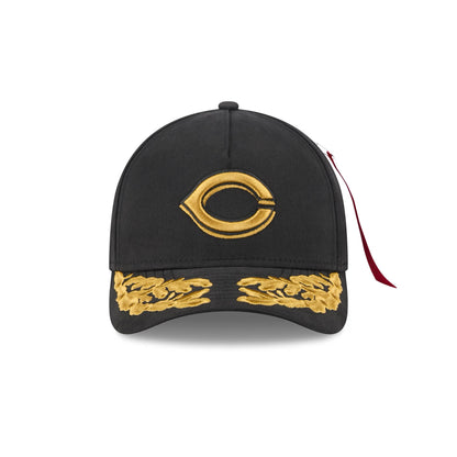 Alpha Industries x Cincinnati Reds Black 9FORTY M-Crown A-Frame Snapback Hat