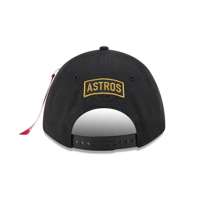 Alpha Industries x Houston Astros Black 9FORTY M-Crown A-Frame Snapback Hat