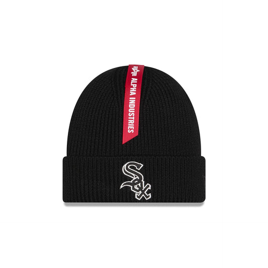 Alpha Industries x Chicago White Sox Black Cuff Knit Hat