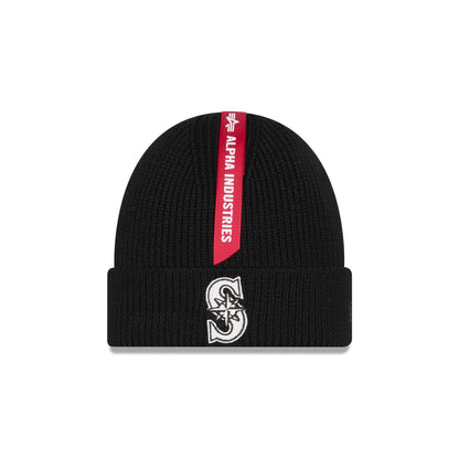 Alpha Industries x Seattle Mariners Black Cuff Knit Hat