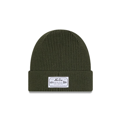 Alpha Industries x Atlanta Braves Olive Green Cuff Knit Hat