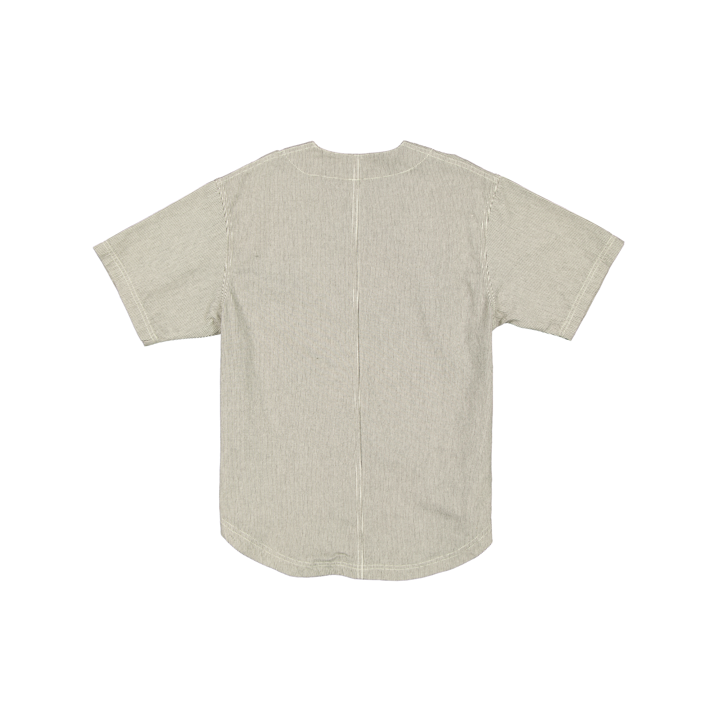 New Era Branded Railroad Stripe Arch Woven Baseball Jersey