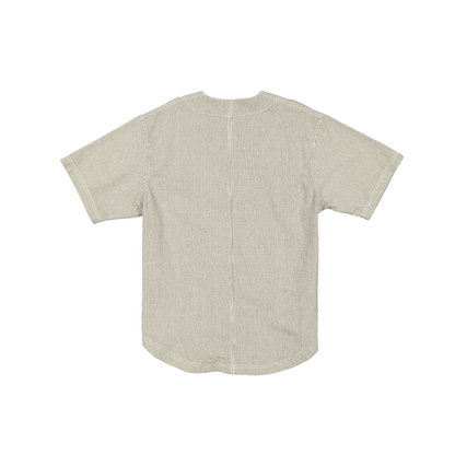 New Era Branded Railroad Stripe Arch Woven Baseball Jersey