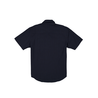 New Era Branded Seersucker Ellicott Button Up Navy Shirt