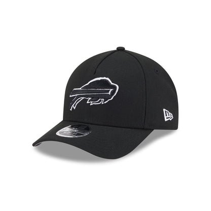 Buffalo Bills Black & White 9FORTY M-Crown A-Frame Snapback Hat