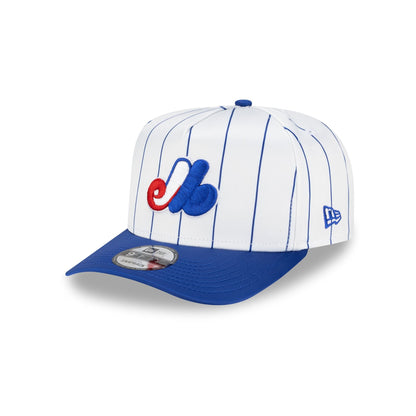 Montreal Expos Satin Pinstripe 9FIFTY A-Frame Snapback Hat