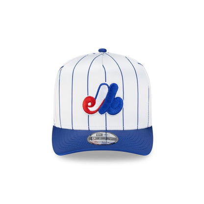 Montreal Expos Satin Pinstripe 9FIFTY A-Frame Snapback Hat