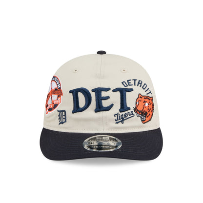 Detroit Tigers Scattered Patches Retro Crown 9FIFTY Snapback Hat