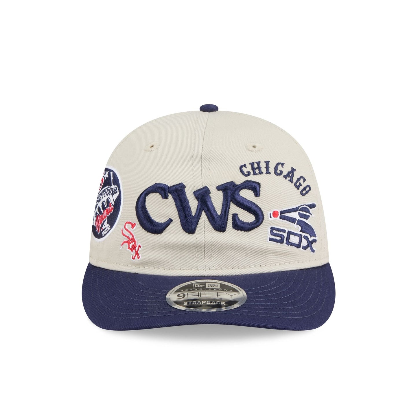 Chicago White Sox Scattered Patches Retro Crown 9FIFTY Snapback Hat