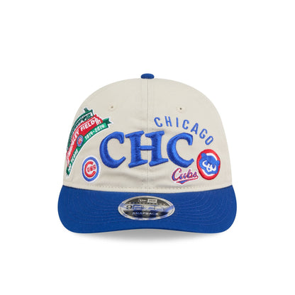 Chicago Cubs Scattered Patches Retro Crown 9FIFTY Snapback Hat
