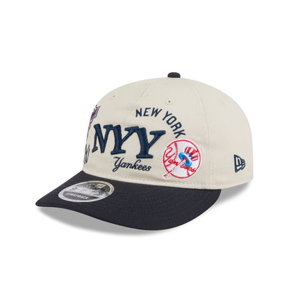 New York Yankees Scattered Patches Retro Crown 9FIFTY Snapback Hat