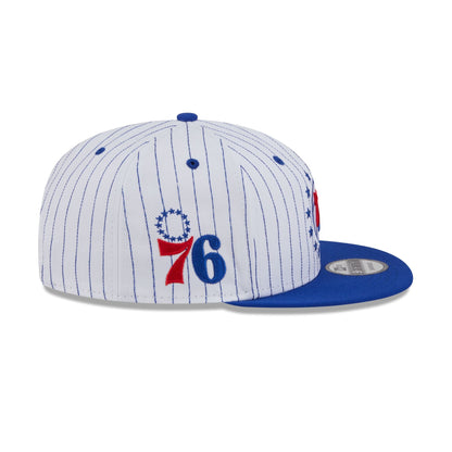 Philadelphia 76ers Deceptor Pinstripe 9FIFTY Snapback Hat