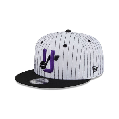Utah Jazz Deceptor Pinstripe 9FIFTY Snapback Hat