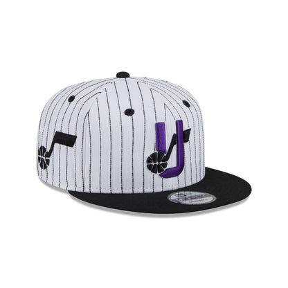 Utah Jazz Deceptor Pinstripe 9FIFTY Snapback Hat