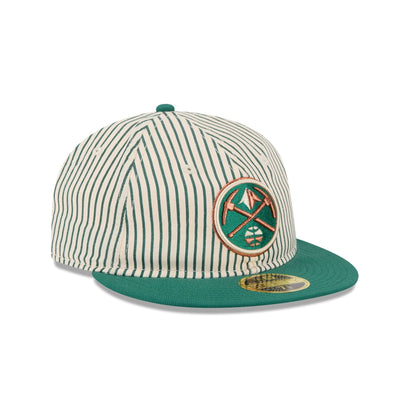 Just Caps Seersucker Denver Nuggets Retro Crown 59FIFTY Fitted Hat
