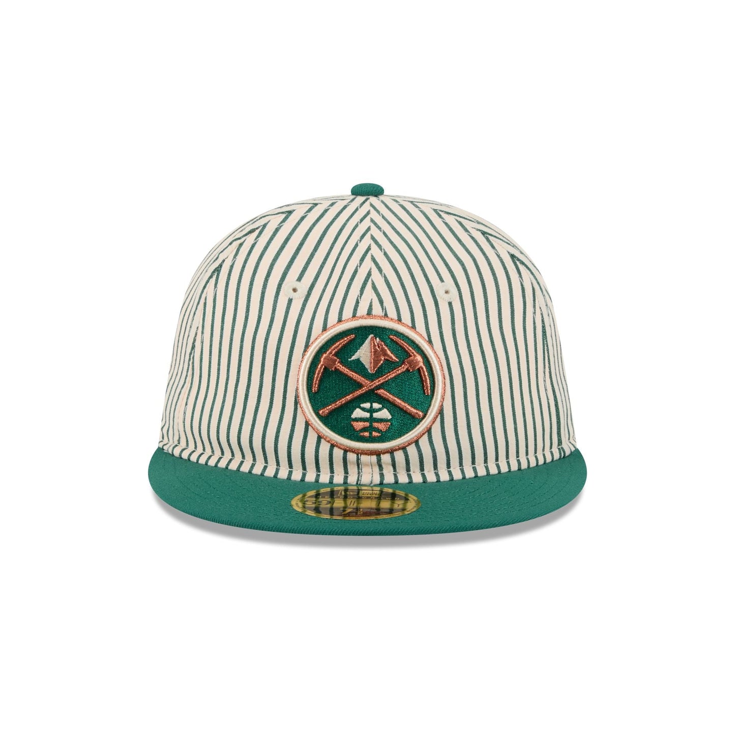 Just Caps Seersucker Denver Nuggets Retro Crown 59FIFTY Fitted Hat