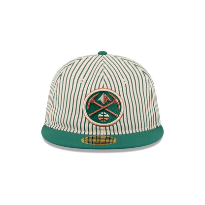 Just Caps Seersucker Denver Nuggets Retro Crown 59FIFTY Fitted Hat