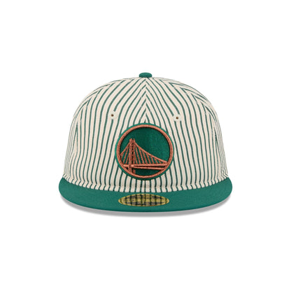 Just Caps Seersucker Golden State Warriors Retro Crown 59FIFTY Fitted Hat