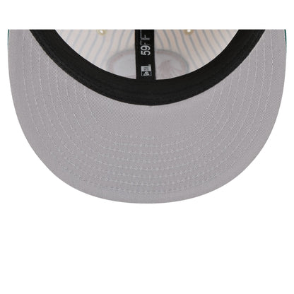 Just Caps Seersucker Golden State Warriors Retro Crown 59FIFTY Fitted Hat