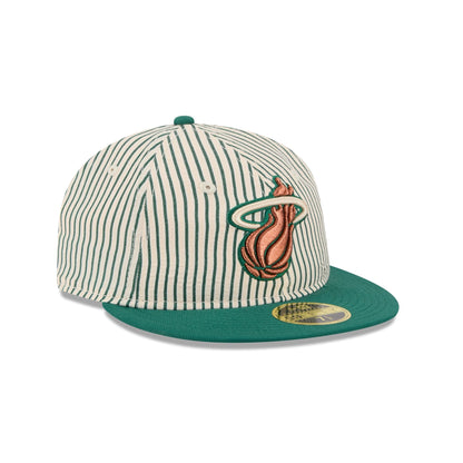 Just Caps Seersucker Miami Heat Retro Crown 59FIFTY Fitted Hat