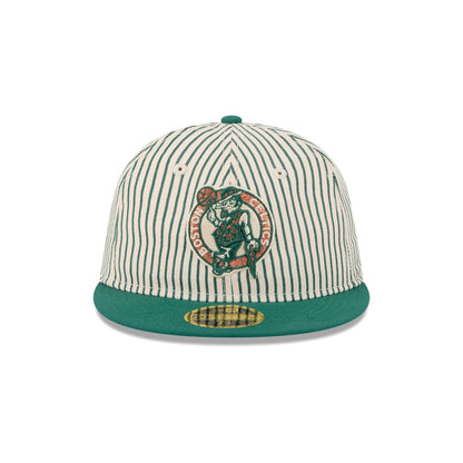 Just Caps Seersucker Boston Celtics Retro Crown 59FIFTY Fitted Hat