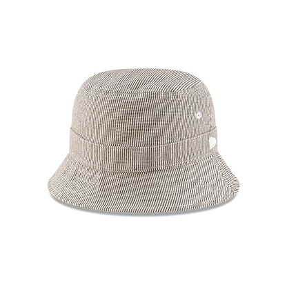 New Era Branded Railroad Stripe Bucket Hat