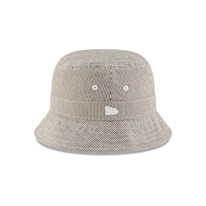 New Era Branded Railroad Stripe Bucket Hat