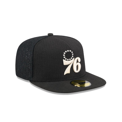 Philadelphia 76ers Black Mesh 59FIFTY A-Frame Fitted Hat