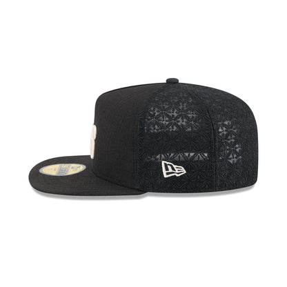 Philadelphia 76ers Black Mesh 59FIFTY A-Frame Fitted Hat