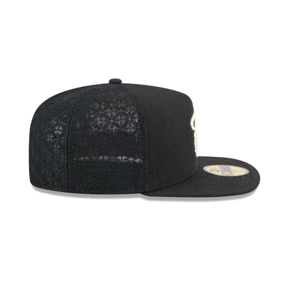 Miami Heat Black Mesh 59FIFTY A-Frame Fitted Hat