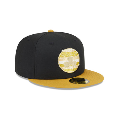 Boston Celtics Metallic Gold Logo 59FIFTY Fitted Hat
