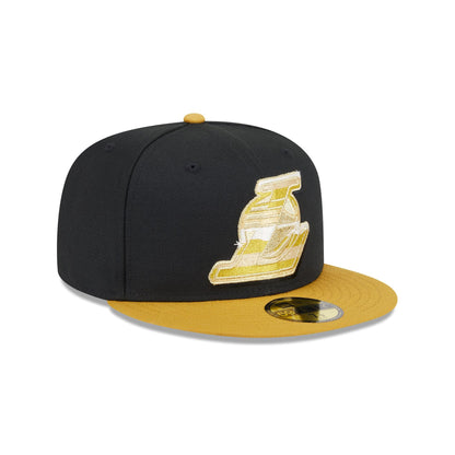 Los Angeles Lakers Metallic Gold Logo 59FIFTY Fitted Hat
